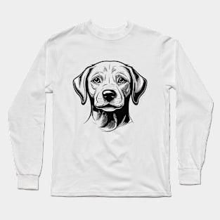 Labrador Black Pencil Style Long Sleeve T-Shirt